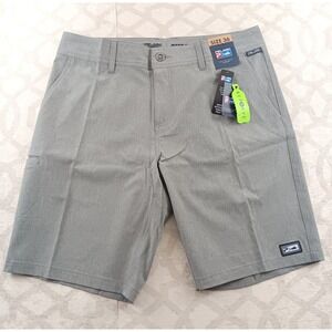 Pelagic Deep Sea Hybrid Shorts Men's Size 36 Gray Performance Water Resistant